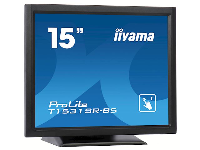iiyama ProLite monitor T1531SR-B5 15" Black, 5:4 Resistive single touch, HDMI, Display Port image 1