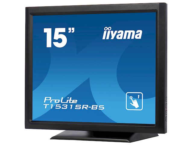 iiyama ProLite monitor T1531SR-B5 15" Black, 5:4 Resistive single touch, HDMI, Display Port image 2