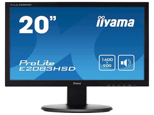 iiyama ProLite monitor E2083HSD-B1 20" 1600x900, Black, blur free, VGA, DVI image 0