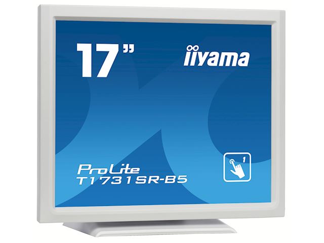 iiyama ProLite monitor T1731SR-W5 17" White, 5:4, Resistive single touch, HDMI, Display Port image 1