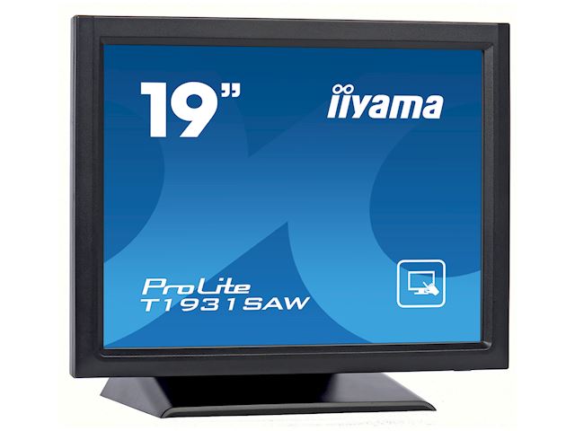 iiyama ProLite monitor T1931SAW-B5 19" Black, 5:4, Surface Acoustic Wave single touch, HDMI, Display Port image 1