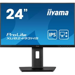 iiyama ProLite monitor XUB2493HS-B5, 24", 3-side borderless design, IPS, Height Adjustable and pivot function, HDMI, DisplayPort, Blue light reducer, Flicker free thumbnail 0