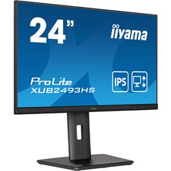 iiyama ProLite monitor XUB2493HS-B5, 24", 3-side borderless design, IPS, Height Adjustable and pivot function, HDMI, DisplayPort, Blue light reducer, Flicker free thumbnail 1