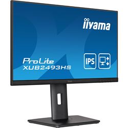 iiyama ProLite monitor XUB2493HS-B5, 24", 3-side borderless design, IPS, Height Adjustable and pivot function, HDMI, DisplayPort, Blue light reducer, Flicker free thumbnail 2