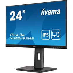 iiyama ProLite monitor XUB2493HS-B5, 24", 3-side borderless design, IPS, Height Adjustable and pivot function, HDMI, DisplayPort, Blue light reducer, Flicker free thumbnail 3