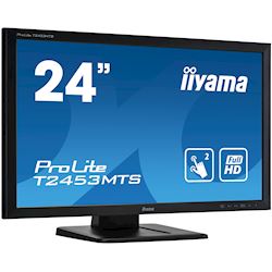 iiyama ProLite monitor T2453MTS-B1 24", VA, Optical 2pt touch, HDMI, Scratch resistive, Black, Glass front thumbnail 1
