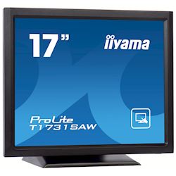 iiyama ProLite monitor T1731SAW-B5 17", Black, Surface Acoustic Wave single touch, 5:4, scratch resistant, HDMI, DisplayPort thumbnail 1