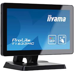 iiyama ProLite monitor T1633MC-B1 15.6", Projective Capacitive 10pt touch, edge to edge glass, HDMI, DisplayPort, USB Hub, scratch resistant thumbnail 2