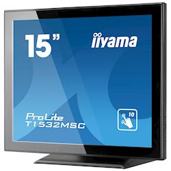 iiyama ProLite monitor T1532MSC-B5AG 15", Black, Projective Capacitive 10pt touch, edge to edge glass, Anti-glare coating, scratch resistant, HDMI, DisplayPort  thumbnail 5