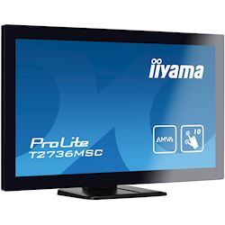 iiyama ProLite monitor T2736MSC-B1 27", Projective Capacitive 10pt touch, AMVA, Scratch resistant, HDMI, DisplayPort, Glass front thumbnail 2