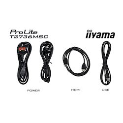 iiyama ProLite monitor T2736MSC-B1 27", Projective Capacitive 10pt touch, AMVA, Scratch resistant, HDMI, DisplayPort, Glass front thumbnail 14