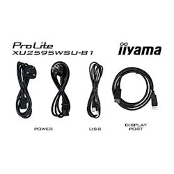iiyama ProLite monitor XU2595WSU-B1, 25", 16:10, Ultra Slim Bezel, IPS, HDMI, DisplayPort, Blue light reducer, Flicker free thumbnail 5