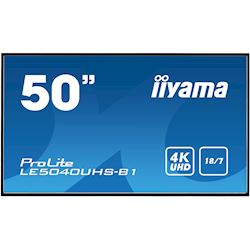 iiyama ProLite monitor LE5040UHS-B1 50", AMVA 3, 4K UHD, 18/7 Hours Operation, Landscape, 10w Speakers, Build in Smart Signage CMS thumbnail 0
