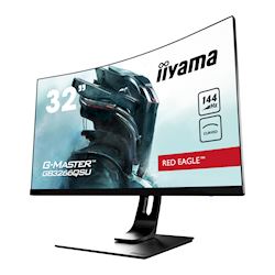 iiyama G-Master Red Eagle curved gaming monitor GB3266QSU-B1 32" Black, 2560 x 1440, 1ms, 144hz, FreeSync, HDMI, Display Port, Height Adjustable thumbnail 1