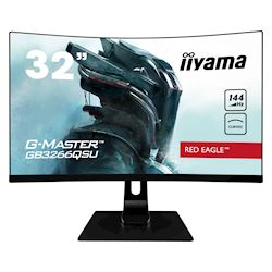 iiyama G-Master Red Eagle curved gaming monitor GB3266QSU-B1 32" Black, 2560 x 1440, 1ms, 144hz, FreeSync, HDMI, Display Port, Height Adjustable thumbnail 0