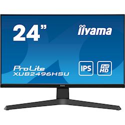 iiyama ProLite monitor XUB2496HSU-B1, 24" business/gaming, slimline, IPS, Height Adjustable and pivot function, HDMI, DisplayPort, FreeSync, Flicker free