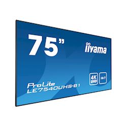 iiyama ProLite monitor LE7540UHS-B1 75",  IPS, 4K UHD, 18/7 Hours Operation, 10W Speakers, Landscape, Build in Smart Signage CMS thumbnail 1