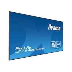 iiyama ProLite monitor LE7540UHS-B1 75",  IPS, 4K UHD, 18/7 Hours Operation, 10W Speakers, Landscape, Build in Smart Signage CMS thumbnail 3
