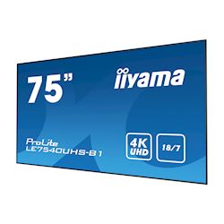 iiyama ProLite monitor LE7540UHS-B1 75",  IPS, 4K UHD, 18/7 Hours Operation, 10W Speakers, Landscape, Build in Smart Signage CMS thumbnail 2