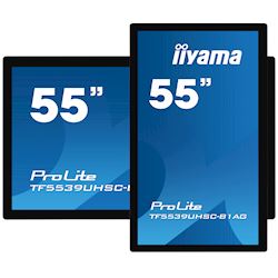 iiyama Prolite monitor TF5539UHSC-B1AG 55" Black, IPS, Anti Glare, 4K,  Projective Capacitive 15pt Touch, 24/7, Landscape/Portrait/Face-up, Open Frame thumbnail 3