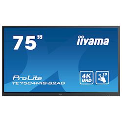 iiyama Prolite monitor TE7504MIS-B2AG 75" Black, IPS, Anti Glare, 4K, PureTouch IR 20pt Touch, 24/7, Landscape, PureTouch-IR, Screen share Pro