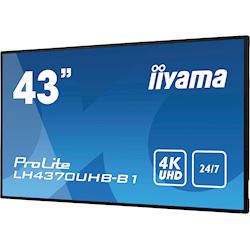 iiyama ProLite monitor LH4370UHB-B1, 43" Professional Digital Signage display with 24/7, 4K UHD and 700cd high brightness thumbnail 3