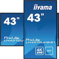 iiyama ProLite monitor LH4370UHB-B1, 43" Professional Digital Signage display with 24/7, 4K UHD and 700cd high brightness thumbnail 1