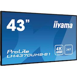 iiyama ProLite monitor LH4370UHB-B1, 43" Professional Digital Signage display with 24/7, 4K UHD and 700cd high brightness thumbnail 4
