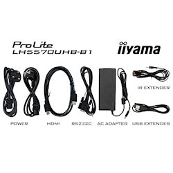 iiyama Prolite monitor LH5570UHB-B1 55” Professional Digital Signage display with 24/7, 4K UHD and 700cd/m² high brightness performance thumbnail 4