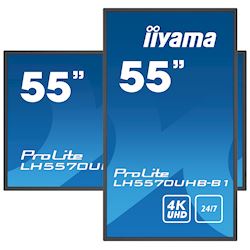 iiyama Prolite monitor LH5570UHB-B1 55” Professional Digital Signage display with 24/7, 4K UHD and 700cd/m² high brightness performance thumbnail 2