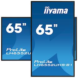 iiyama Prolite monitor LH6552UHS-B1 65" IPS panel, 4K UHD, 24/7, Landscape/Portrait with Android OS, FailOver and Intel® SDM slot thumbnail 3