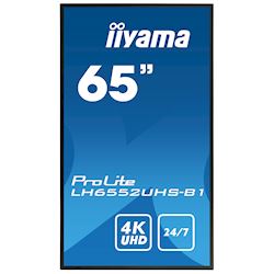 iiyama Prolite monitor LH6552UHS-B1 65" IPS panel, 4K UHD, 24/7, Landscape/Portrait with Android OS, FailOver and Intel® SDM slot thumbnail 1