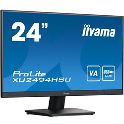 iiyama ProLite monitor XU2494HSU-B2 24", VA panel, Full HD, Black, 3-side borderless bezel, HDMI, Display Port, USB Hub thumbnail 1
