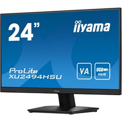 iiyama ProLite monitor XU2494HSU-B2 24", VA panel, Full HD, Black, 3-side borderless bezel, HDMI, Display Port, USB Hub thumbnail 3