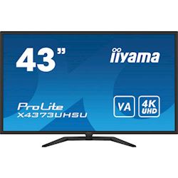 iiyama Prolite monitor X4373UHSU-B1 VA LED, 4K, Picture-by-Picture, USB hub, flicker free, Daisychain