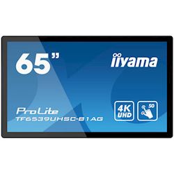 iiyama Prolite monitor TF6539UHSC-B1AG 65" Black, IPS, Anti Glare, 4K UHD,  Projective Capacitive 50pt Touch, 24/7, Landscape/Portrait/Face-up, Open Frame