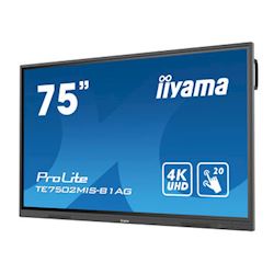 iiyama ProLite monitor TE7502MIS-B1AG 75", 4k UHD, Infrared 20pt touch, Anti-glare coating, VA, HDMI, features Note, web browser, file manager, cloud drives, WPS office and ScreenSharePro thumbnail 2