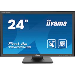 iiyama ProLite monitor T2453MIS-B1 24", VA, Infrared technology 10pt touch, HDMI, Scratch resistive, Black, Glass front thumbnail 0