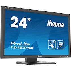 iiyama ProLite monitor T2453MIS-B1 24", VA, Infrared technology 10pt touch, HDMI, Scratch resistive, Black, Glass front thumbnail 1