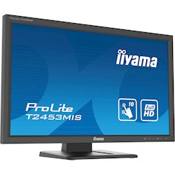 iiyama ProLite monitor T2453MIS-B1 24", VA, Infrared technology 10pt touch, HDMI, Scratch resistive, Black, Glass front thumbnail 2