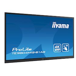iiyama ProLite TE9804MIS-B1AG 98", 4k UHD, Infrared 20pt touch, 24/7, IPS, Anti-glare coating, HDMI, 32GB internal memory, Wifi module included thumbnail 2