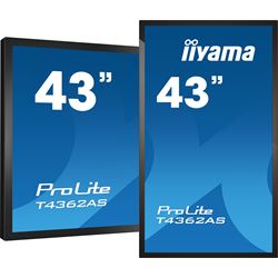iiyama ProLite monitor T4362AS-B1 43" Projective Capacitive 20pt touch, 4K touch screen with Android OS and Anti-Glare