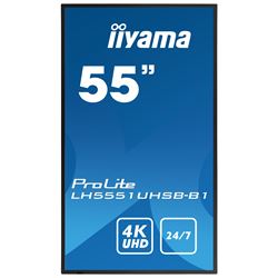 iiyama Prolite monitor LH5551UHSB-B1 55" IPS Slim Bezel, 4K UHD, 24/7, Landscape/Portrait, LAN Control, high brightness thumbnail 2