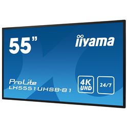 iiyama Prolite monitor LH5551UHSB-B1 55" IPS Slim Bezel, 4K UHD, 24/7, Landscape/Portrait, LAN Control, high brightness thumbnail 6