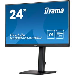 iiyama ProLite monitor XUB2494HSU-B2 24", VA panel, Height Adjustable, Black, 3-side borderless bezel, HDMI, Display Port, USB Hub thumbnail 3