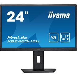 iiyama ProLite monitor XB2483HSU-B5 24" VA, Full HD, Black, HDMI, Display Port USB Hub, Height Adjustable