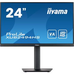 iiyama ProLite monitor XUB2494HS-B2 24", VA panel, Height Adjustable, Black, 3-side borderless bezel, HDMI, Display Port thumbnail 2