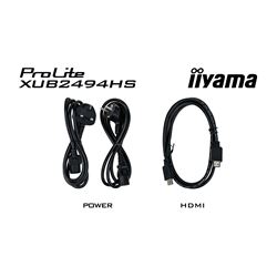 iiyama ProLite monitor XUB2494HS-B2 24", VA panel, Height Adjustable, Black, 3-side borderless bezel, HDMI, Display Port thumbnail 4