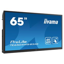 iiyama Prolite monitor TE6504MIS-B3AG 65" Black, IPS, Anti Glare, 4K, 20pt Touch, 24/7, Landscape, PureTouch-IR, Screen share Pro thumbnail 1
