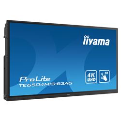iiyama Prolite monitor TE6504MIS-B3AG 65" Black, IPS, Anti Glare, 4K, 20pt Touch, 24/7, Landscape, PureTouch-IR, Screen share Pro thumbnail 2